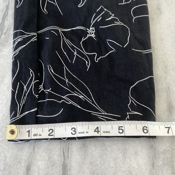 Jules & Leopold Ankle pant Black & White Print Pull On Stretch Casual Comfy - Picture 8 of 9